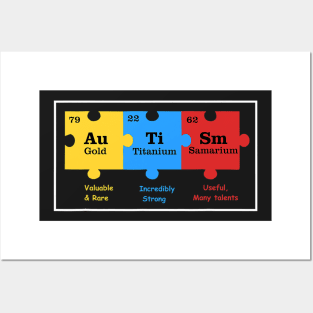 Autism Chemical Elements Awareness Posters and Art